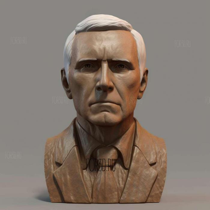 Mike Pence bust 2 stl model for CNC